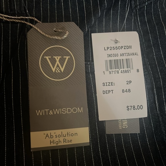 Wit & Wisdom Skyrise Indigo Artisanal Pin stripe Jean - Picture 5 of 8